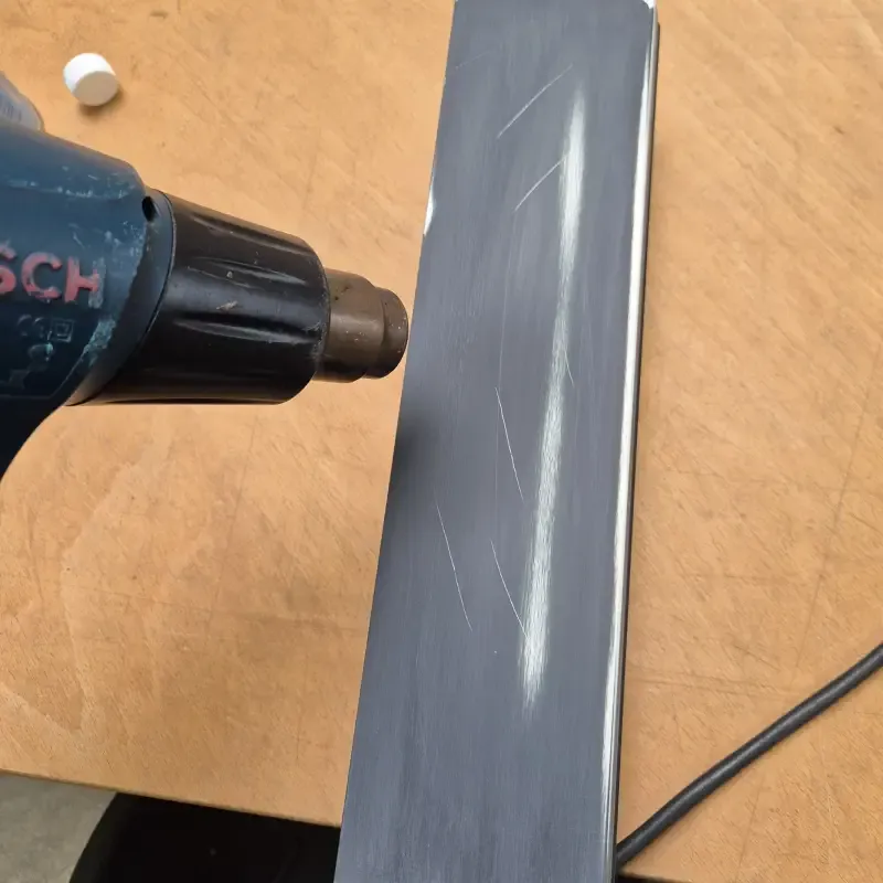 Cleaned, grease-free profile surface before applying the film